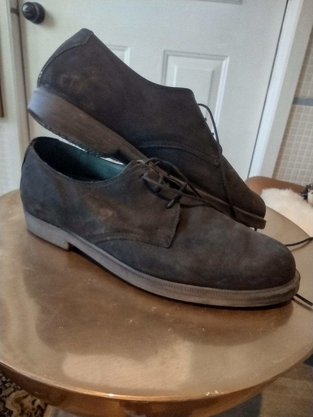 Men's Lace-Up Suede Dress Shoes - Black
